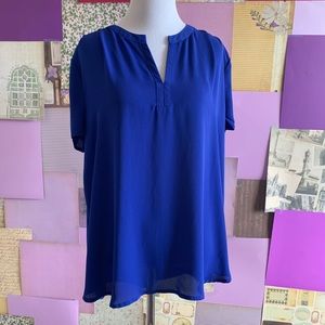 Pleione split neck blouse
